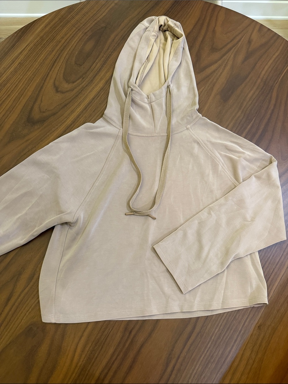 Women's Soft Hoodie Sweater in Light Beige